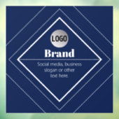 Your Logo & Customizable Modern Design | Navy Blue ウィンドウサイン (シート3)