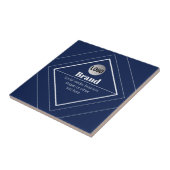 Your Logo & Customizable Modern Design | Navy Blue タイル (側面)