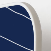 Your Logo & Customizable Modern Design | Navy Blue ピックルボールラケット (左詳細)