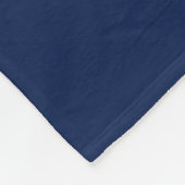 Your Logo & Customizable Modern Design | Navy Blue フリースブランケット (角)