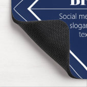 Your Logo & Customizable Modern Design | Navy Blue マウスパッド (コーナー)
