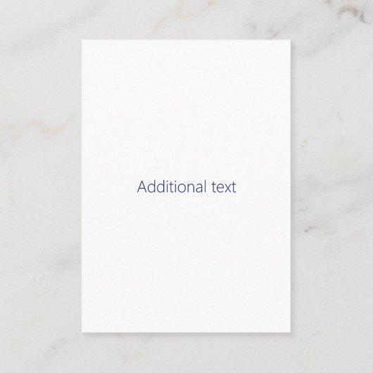 Your Logo & Customizable Modern Design | Navy Blue 名刺 (裏面)