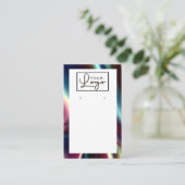 Your Logo Dark Metallic Shine Earring Card QRコード 名刺 (スタンド正面)