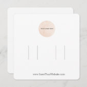 Your Logo Double Bow Hair Clip Display Card サンキューカード (正面/裏面)