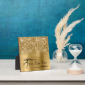 Your Logo Glittery Gold Glam フォトプラーク (インサイチュ)