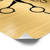 Your Logo Glittery Gold Glam ポスター (コーナー)