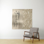 Your Logo Glittery Pale Gold Glam タペストリー (インサイチュ(横))