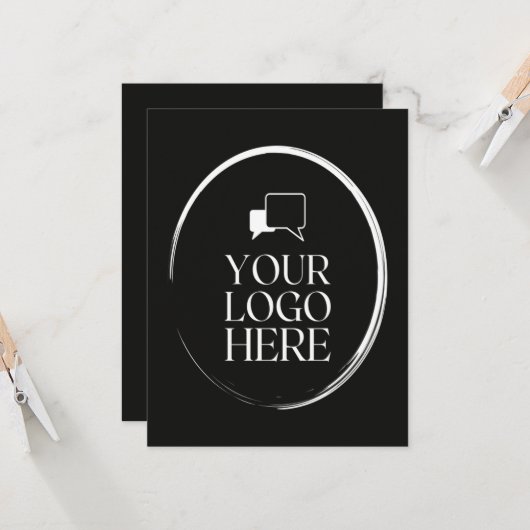 Your Logo Here モダン 招待状 (正面/裏面インサイチュ)