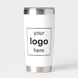 Your Logo Here 黒と白のビジネス 保温保冷タンブラー