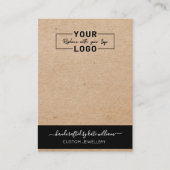 YOUR LOGO Kraftイヤリングディスプレイカード 名刺 (正面)