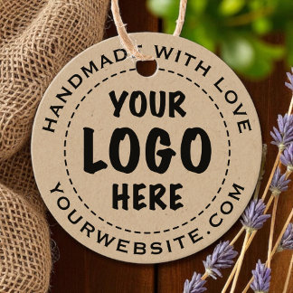 Your Logo Kraft Circle価格ラベル フェイバータグ