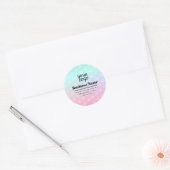 Your Logo + Logo Pattern & Colorful Ombre ラウンドシール (封筒)