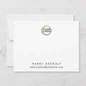 Your Logo Modern Minimalist White Flat Note Card ノートカード (正面)