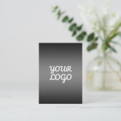 Your Logo & Modern Simple Ombre | Dark Gray エンクロージャーカード (スタンド正面)