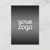 Your Logo & Modern Simple Ombre | Dark Gray エンクロージャーカード (正面)