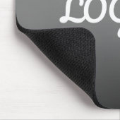 Your Logo & Modern Simple Ombre | Dark Gray マウスパッド (コーナー)