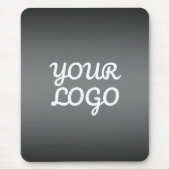Your Logo & Modern Simple Ombre | Dark Gray マウスパッド (正面)