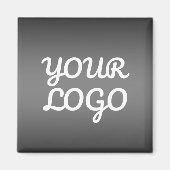 Your Logo & Modern Simple Ombre | Dark Gray マグネット (正面)