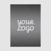 Your Logo & Modern Simple Ombre | Dark Gray 薄葉紙 (正面)