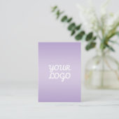 Your Logo & Modern Simple Ombre | Lavender エンクロージャーカード (スタンド正面)