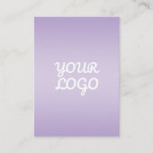 Your Logo & Modern Simple Ombre | Lavender エンクロージャーカード (正面)