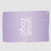 Your Logo & Modern Simple Ombre | Lavender ゴルフタオル (横)