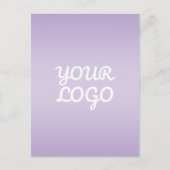 Your Logo & Modern Simple Ombre | Lavender ポストカード (正面)