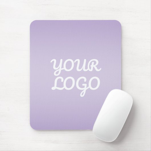 Your Logo & Modern Simple Ombre | Lavender マウスパッド (マウス)