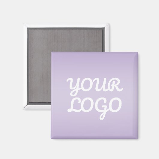 Your Logo & Modern Simple Ombre | Lavender マグネット (正面/裏面)