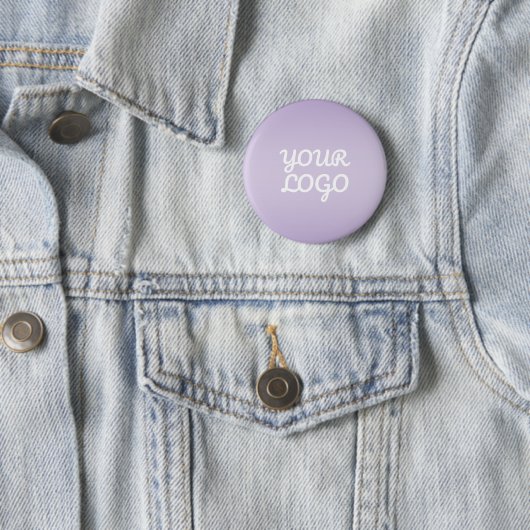 Your Logo & Modern Simple Ombre | Lavender 缶バッジ (インサイチュ)