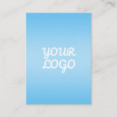 Your Logo & Modern Simple Ombre | Light Blue エンクロージャーカード (正面)