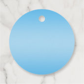 Your Logo & Modern Simple Ombre | Light Blue フェイバータグ (裏面)
