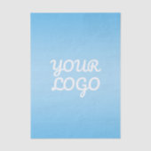 Your Logo & Modern Simple Ombre | Light Blue 薄葉紙 (正面)