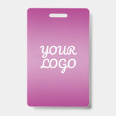 Your Logo & Modern Simple Ombre | Purple バッジ (正面)