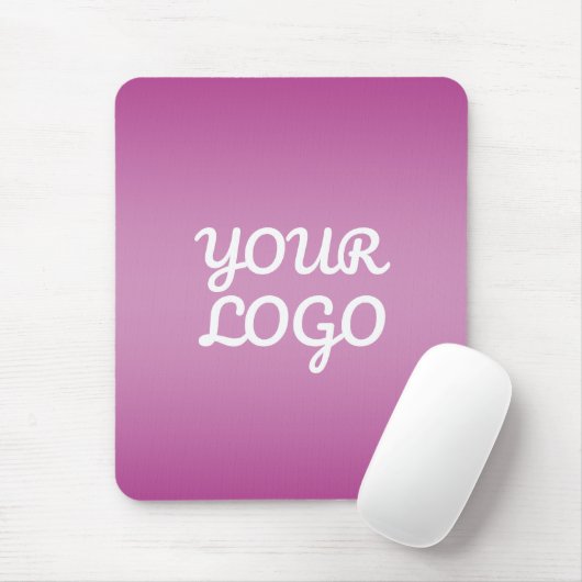 Your Logo & Modern Simple Ombre | Purple マウスパッド (マウス)