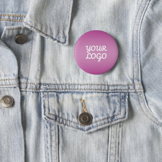 Your Logo & Modern Simple Ombre | Purple 缶バッジ (インサイチュ)