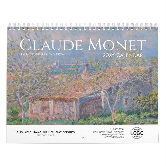 Your Logo Monet Art Business Gift Promotion 2023 カレンダー (カバー)