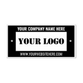 Your Logo Name Info Color Rubber Stamp Example ラバースタンプ (インプリント)