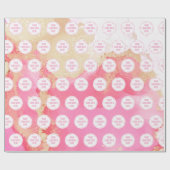 Your Logo on Pink Artマーケティング包装紙 ラッピングペーパー (フラット)