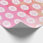 Your Logo on Pink Artマーケティング包装紙 ラッピングペーパー (角)
