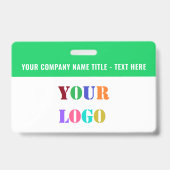 Your Logo or Photo Name Business Badge Example バッジ (正面)