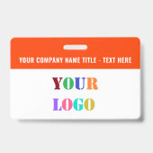 Your Logo or Photo Name Business Badge Example バッジ (裏面)