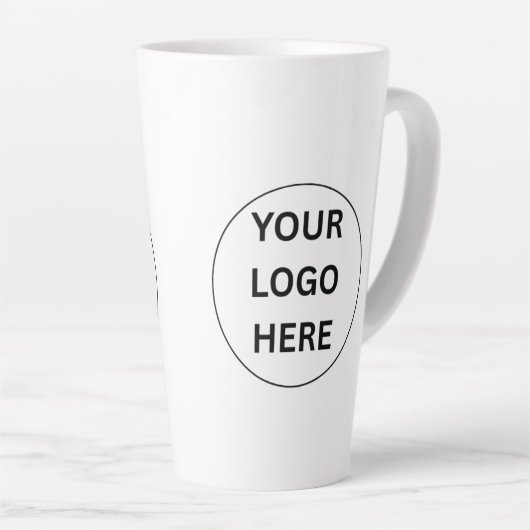 Your Logo Personalized Custom Mug カフェラテマグ (右アングル)