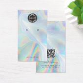Your Logo QR Code Holographic Earring Display Card (デスク)