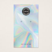 Your Logo QR Code Holographic Earring Display Card (正面)