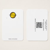 Your Logo QR Earring Display Card (正面&裏面)