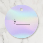 Your Logo Rainbow Holographic Priceラベル フェイバータグ (裏面)