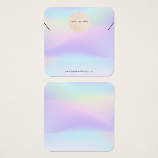 Your Logo Rainbow HolographicLight Necklac Display (正面&裏面)