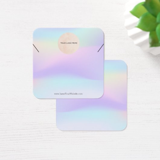 Your Logo Rainbow HolographicLight Necklac Display (デスク)