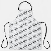 Your Logo Simple Repeating Diagonal Pattern エプロン (正面)